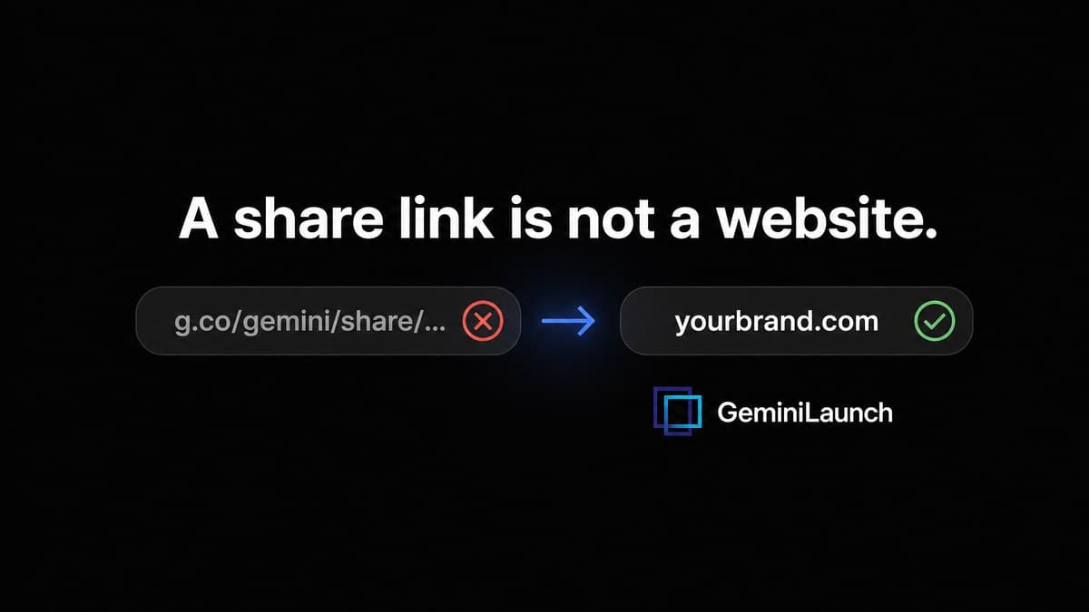Turn a Gemini Canvas Into a Real Website (Free)