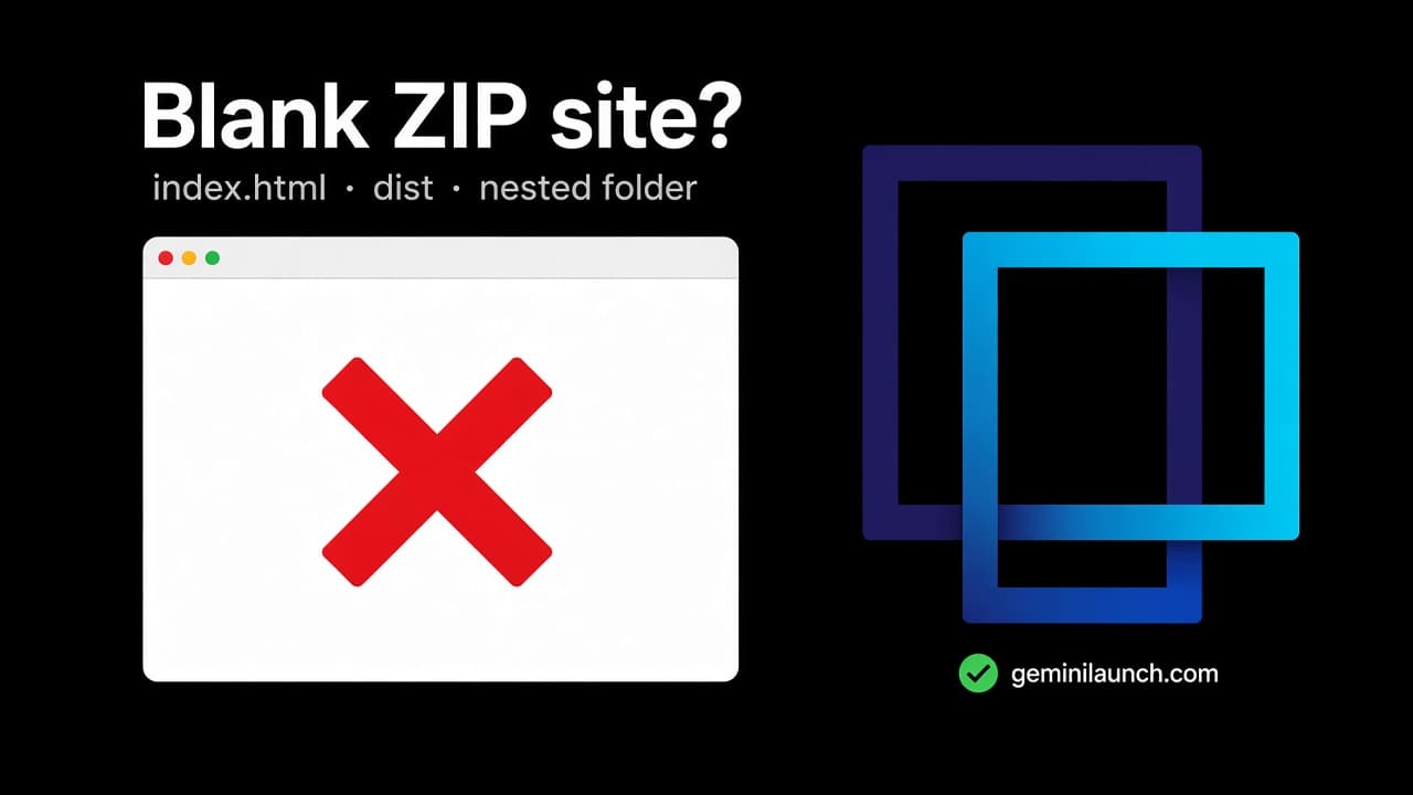 Why Your Uploaded Website Is Blank (ZIP Fixes)