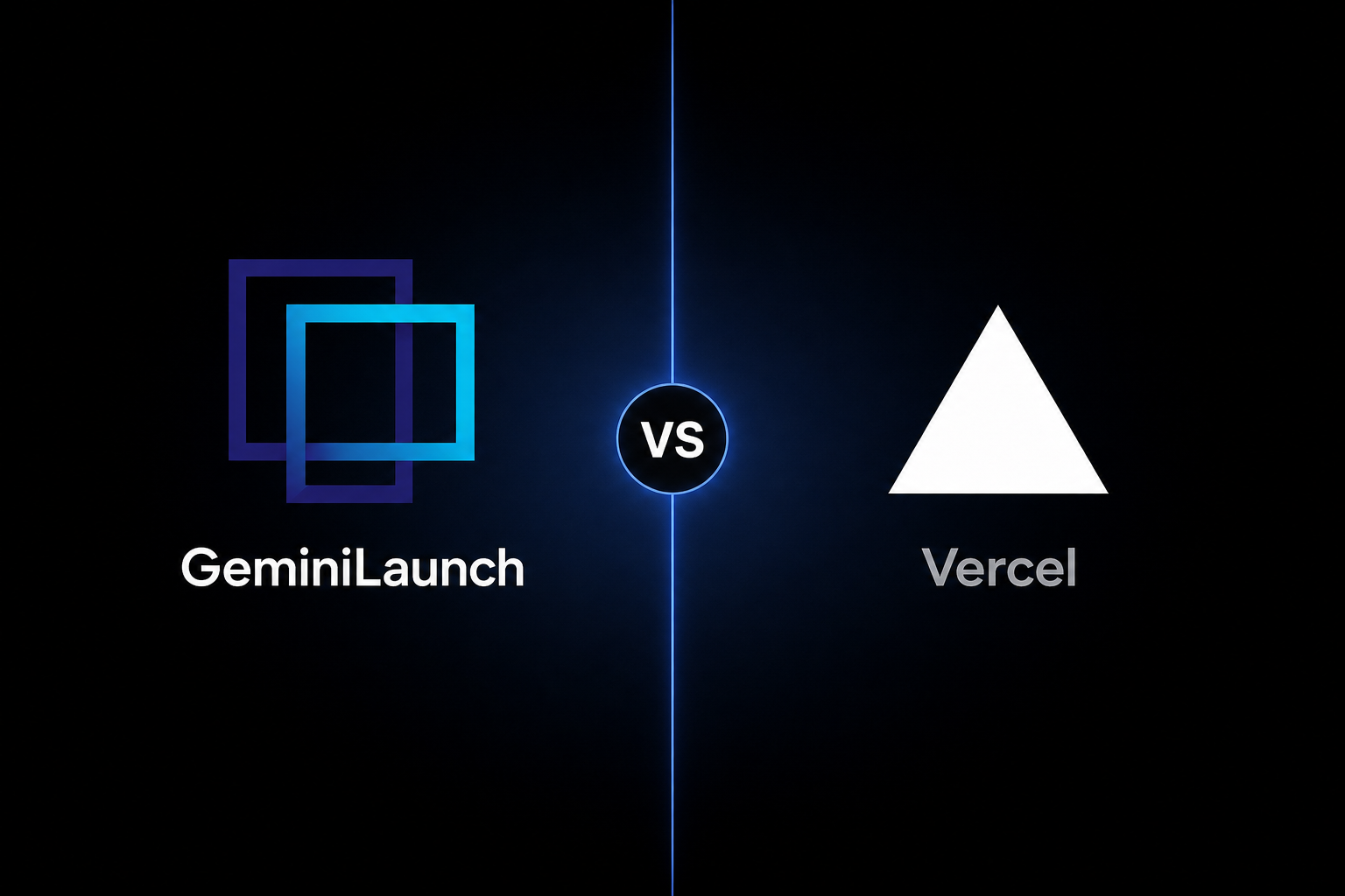 GeminiLaunch versus Vercel logo comparison